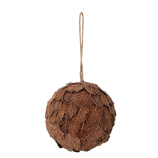 Zada Ornament, Brown, Oak Leaves