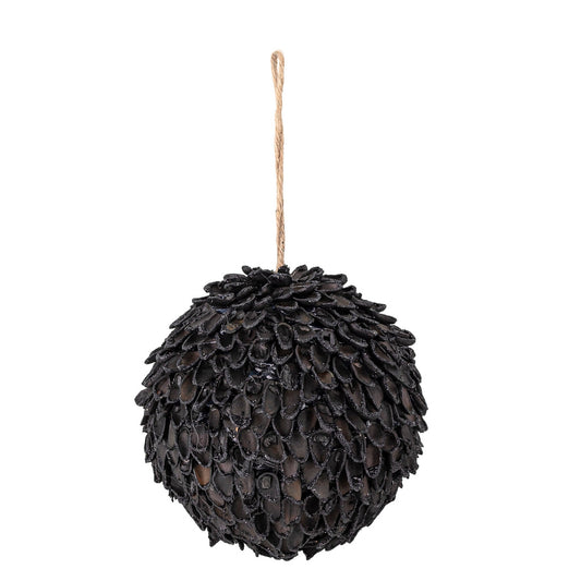 Pavana Ornament, Black, Pinecone