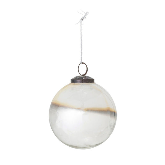 Mouna Ornament, Hvid, Glas